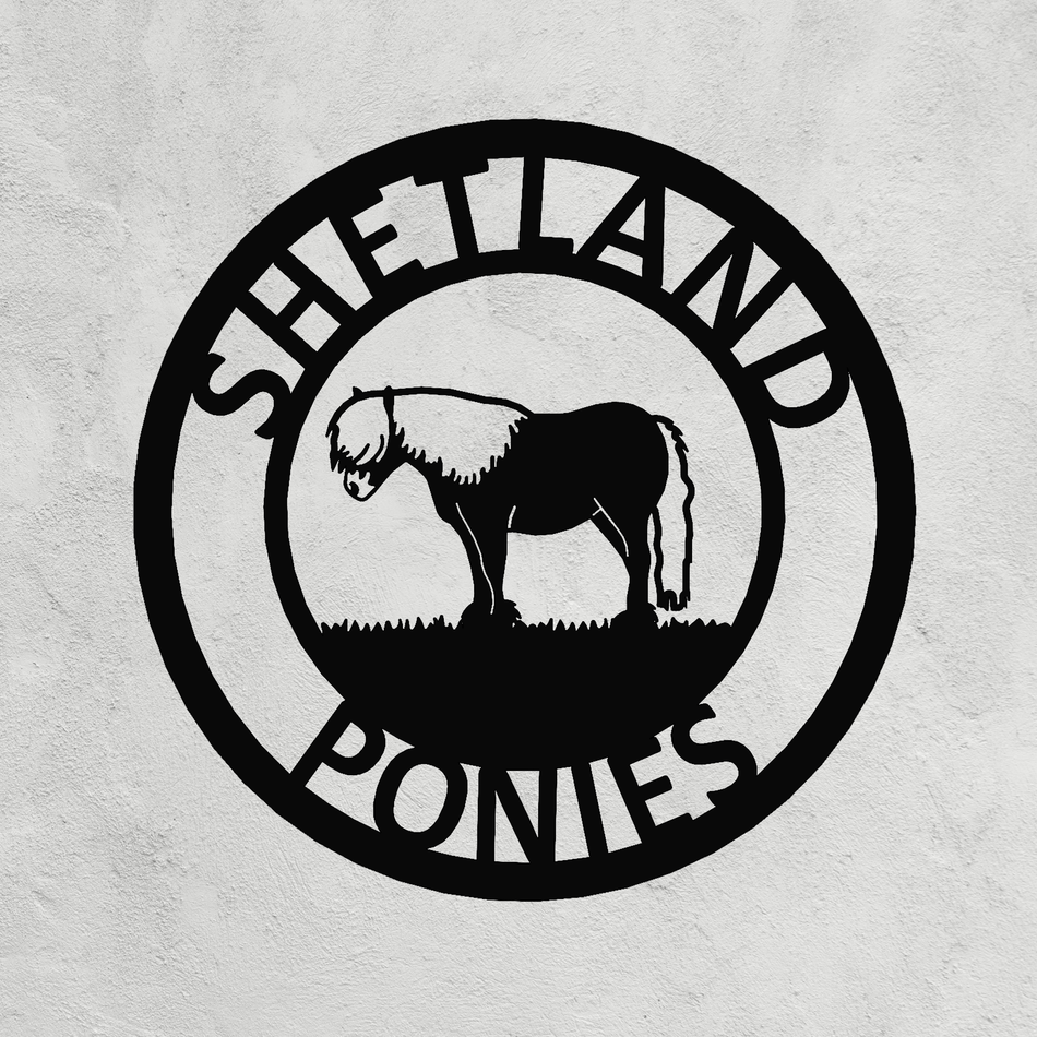 Shetland Pony | Metal Farm Sign