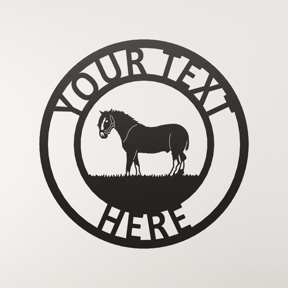Shire Horse V2 | Metal Farm Sign