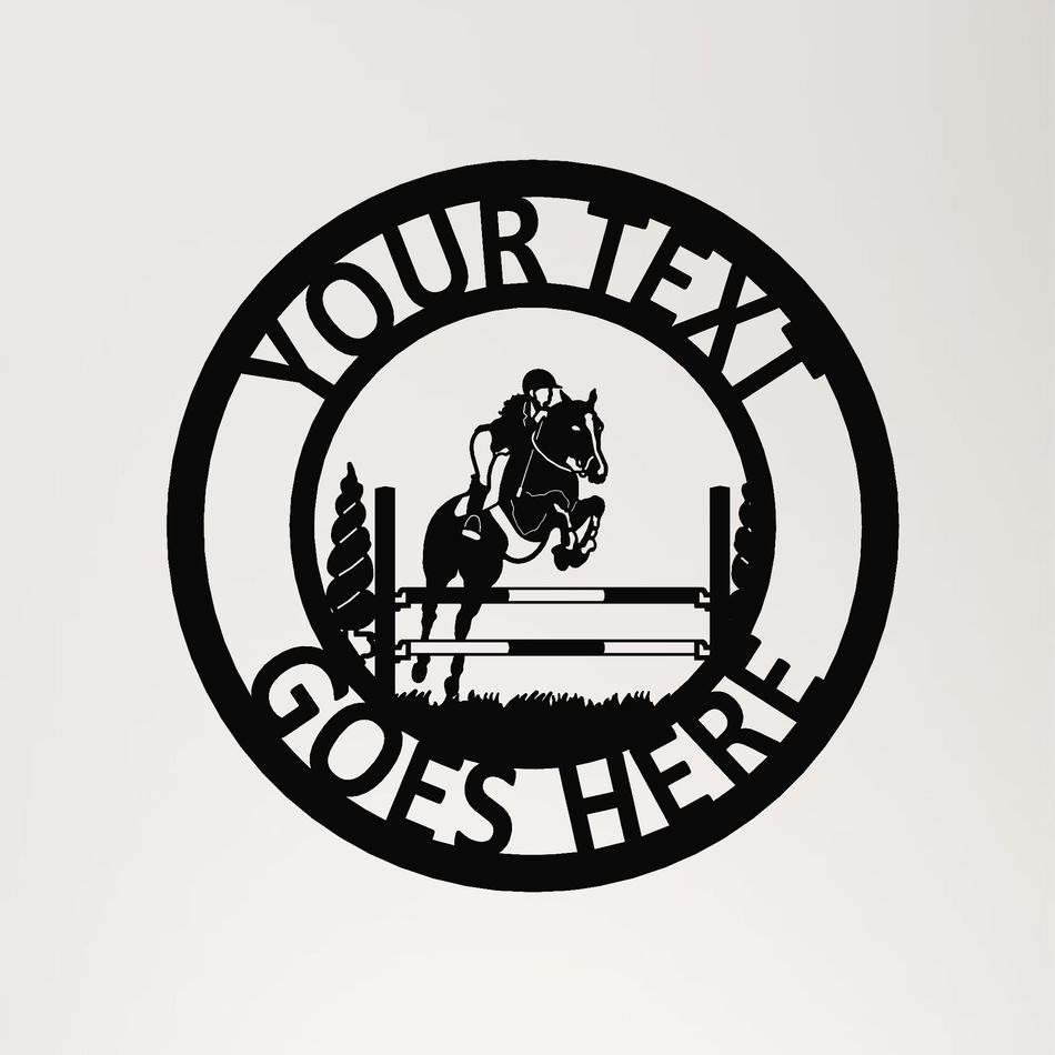 Showjumping V2 | Metal Wall Art