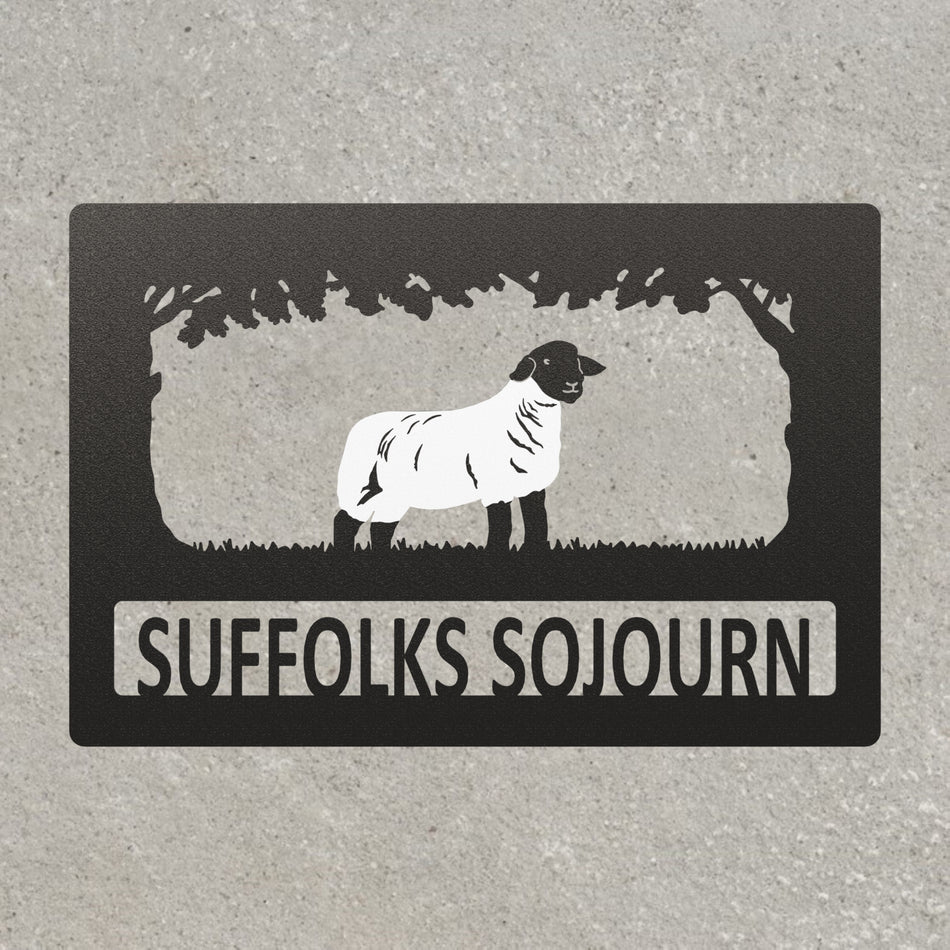 𝐒𝐮𝐟𝐟𝐨𝐥𝐤 𝐒𝐡𝐞𝐞𝐩 | Metal Farm Sign