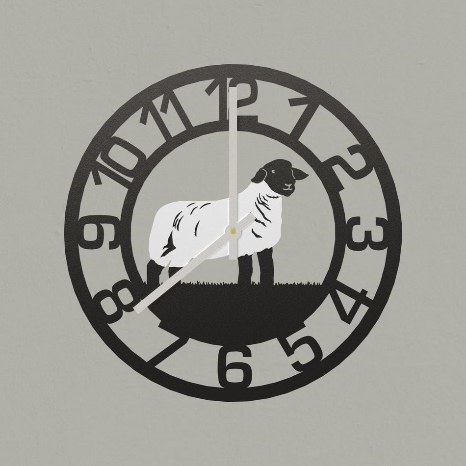 Suffolk Sheep Metal Wall Clock