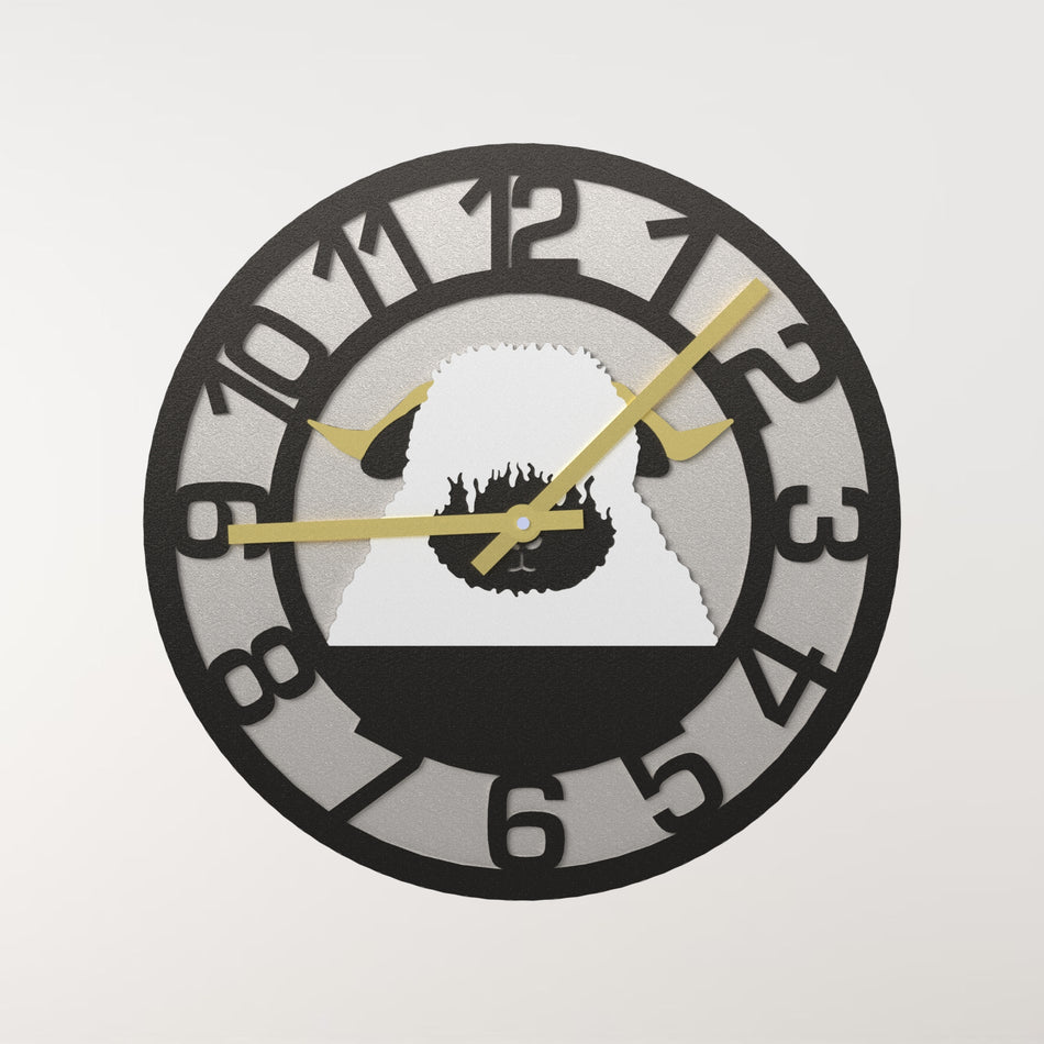 Valais Blacknose Sheep Metal Wall Clock