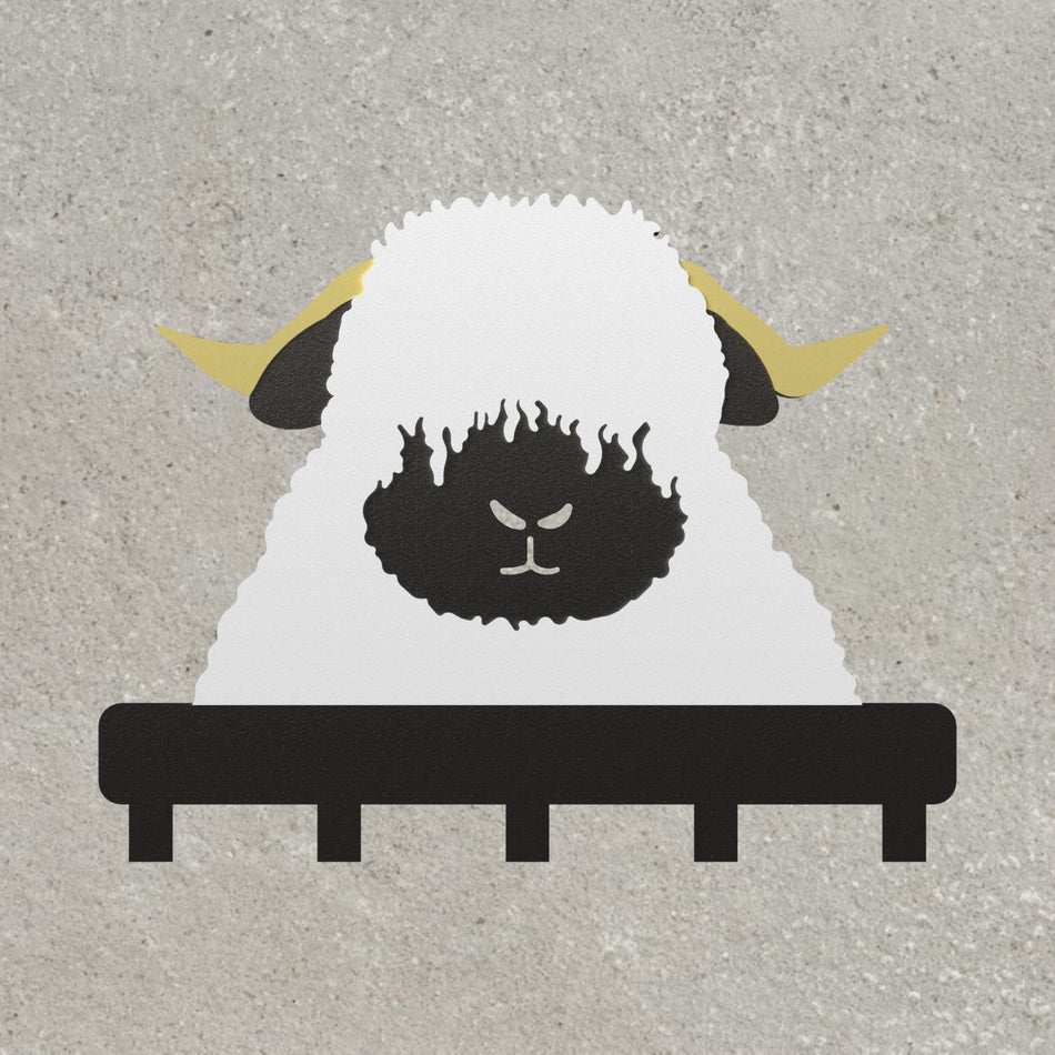 𝐕𝐚𝐥𝐚𝐢𝐬 𝐁𝐥𝐚𝐜𝐤𝐧𝐨𝐬𝐞 𝐒𝐡𝐞𝐞𝐩 𝐇𝐨𝐨𝐤 | Metal Wall Hook for Coats and Keys