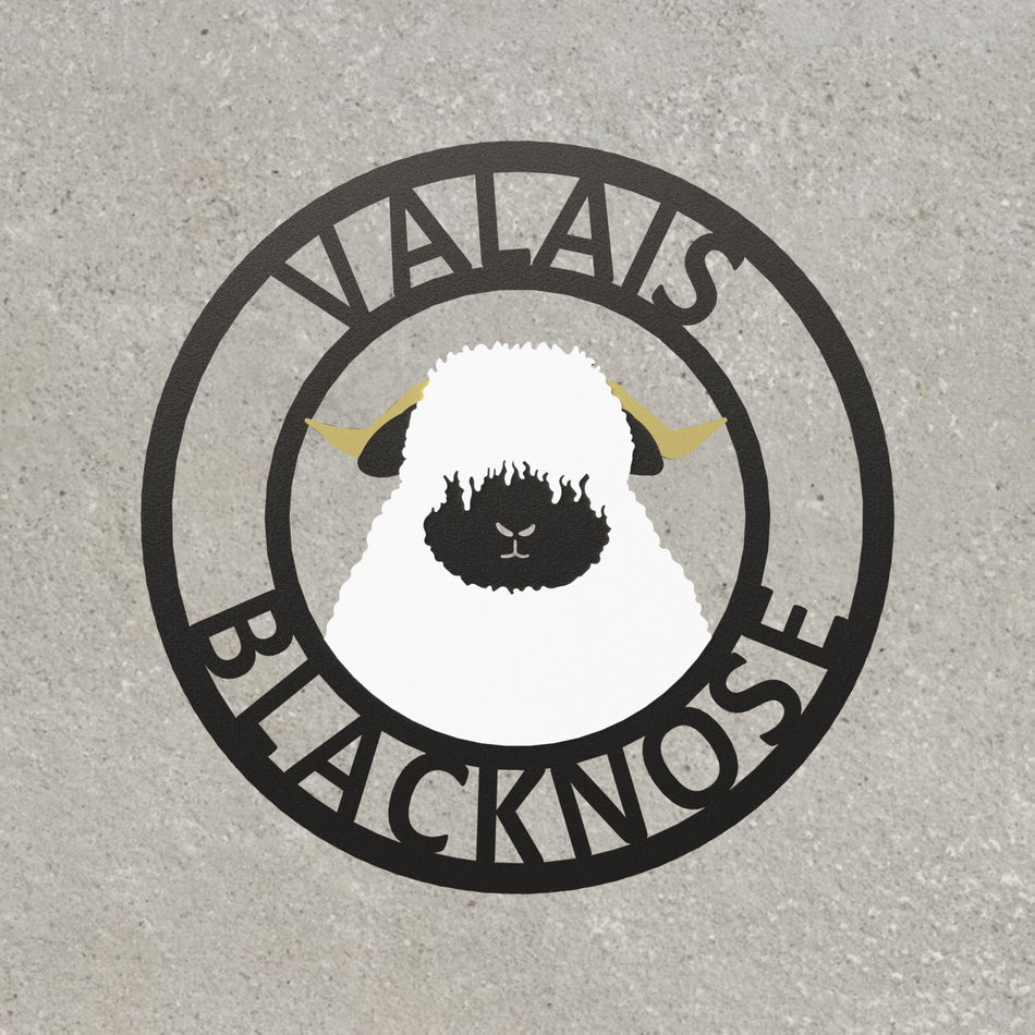 𝐕𝐚𝐥𝐚𝐢𝐬 𝐁𝐥𝐚𝐜𝐤𝐧𝐨𝐬𝐞 𝐒𝐡𝐞𝐞𝐩 | Metal Wall Art