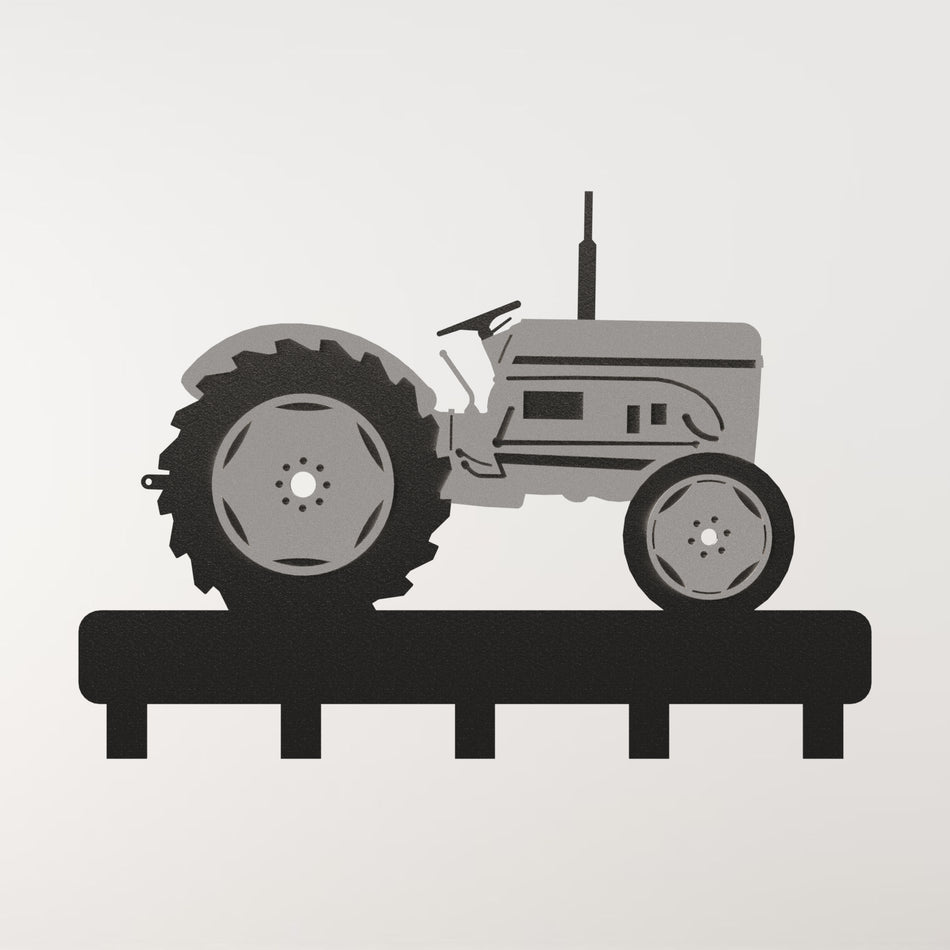 𝐕𝐢𝐧𝐭𝐚𝐠𝐞 𝐓𝐫𝐚𝐜𝐭𝐨𝐫 𝐆𝐫𝐞𝐲 𝐇𝐨𝐨𝐤 | Metal Wall Hook for Coats and Keys