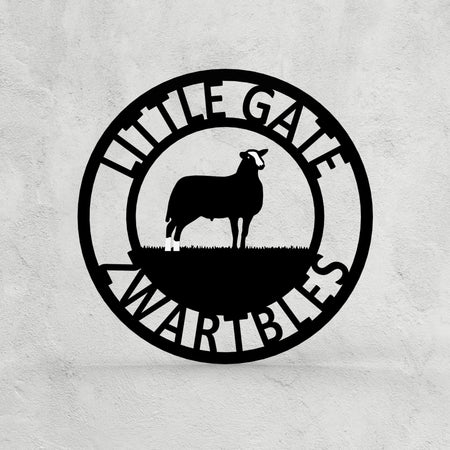 Zwartbles Metal Farm Sign 