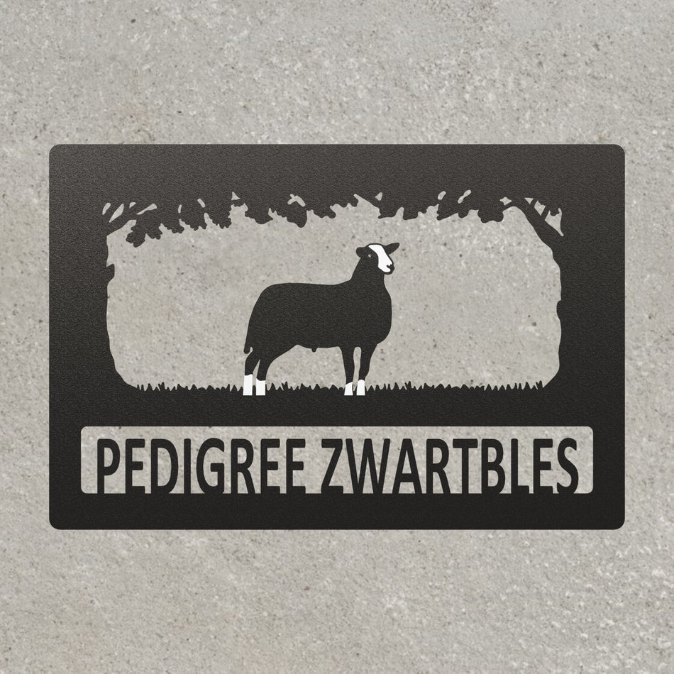 𝐙𝐰𝐚𝐫𝐭𝐛𝐥𝐞 𝐒𝐡𝐞𝐞𝐩 | Metal Farm Sign (Rectangle)