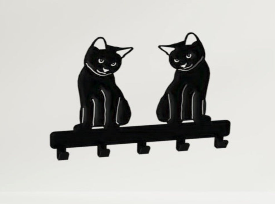 Cat Design Metal Coat or Key Hook