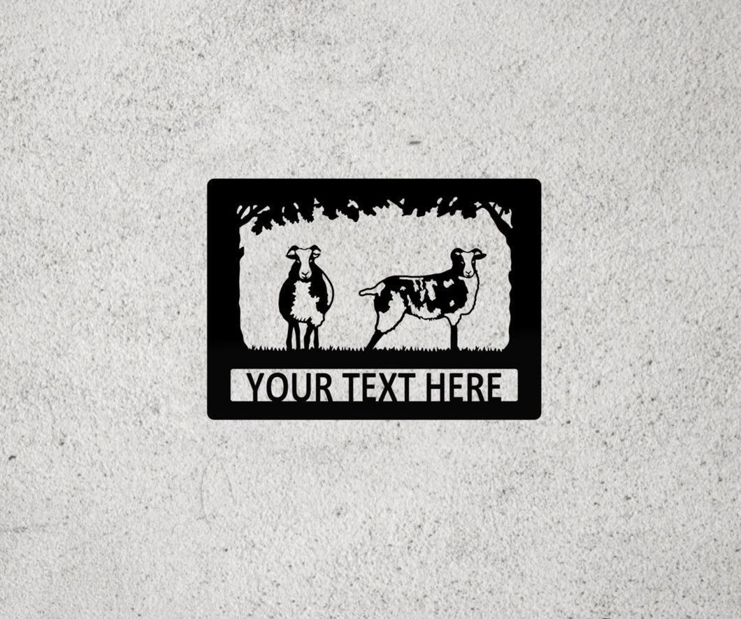 Jacob Sheep Metal Farm Sign 