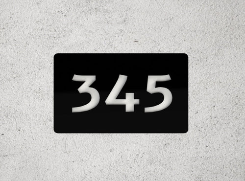 Simple House Number Sign