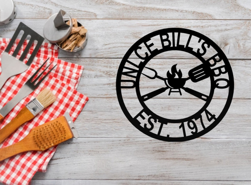 BBQ Home Garden Sign