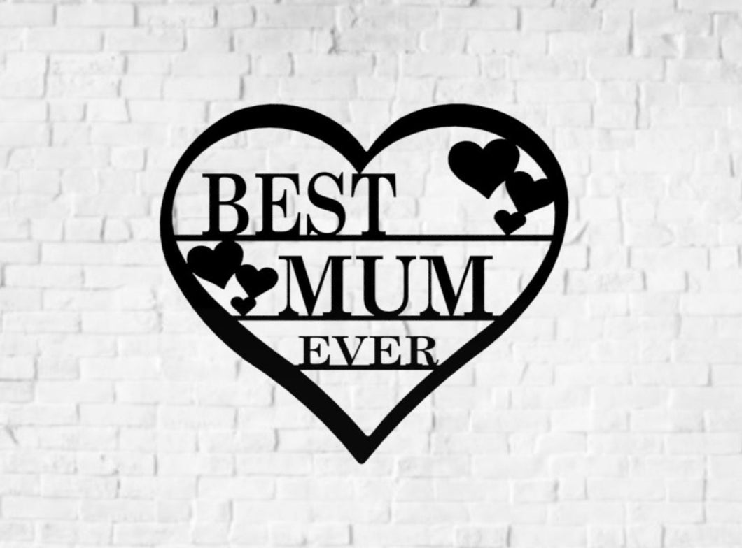 Best Mum Gift Heart Shape Design