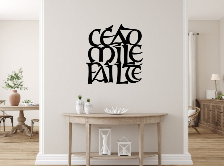 Céad Míle Fáilte Metal Wall Art Sign