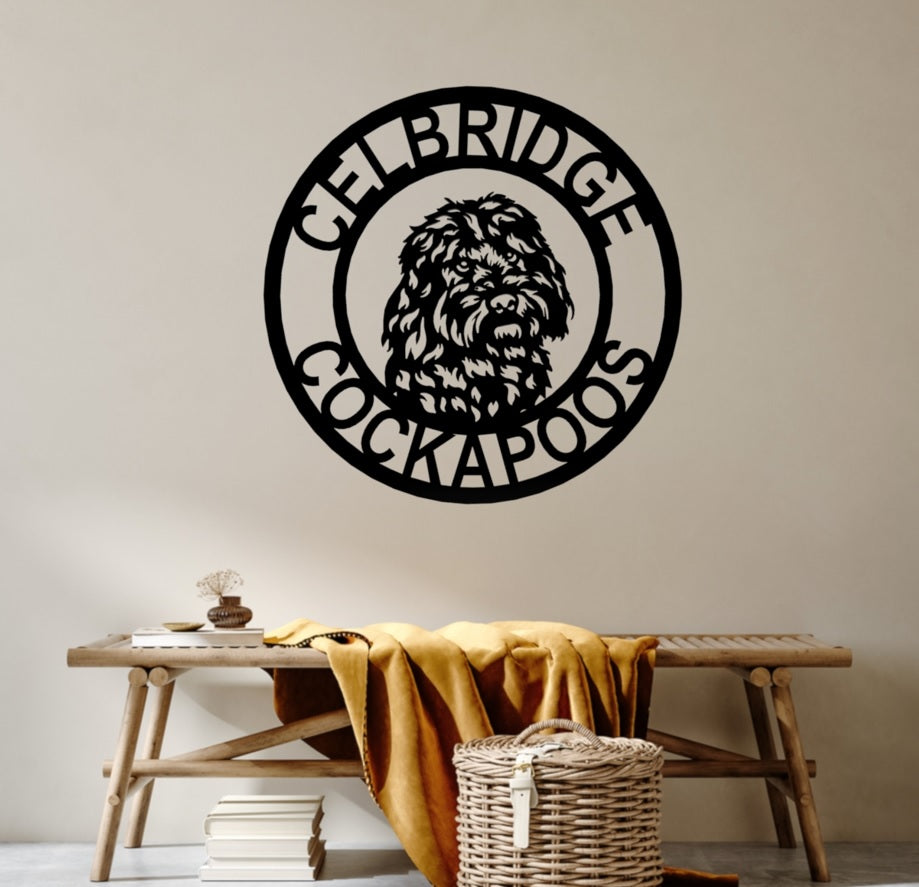 Personalised Cockapoo Dog Metal Sign