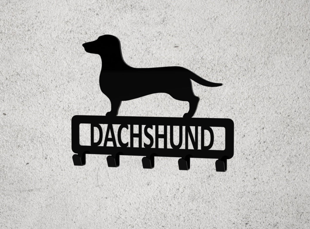 Dachshund Key Coat Dog Lead Holder Personalised 