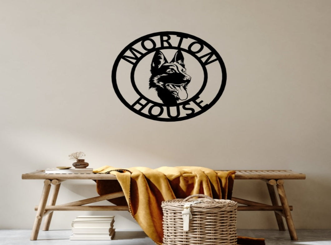 Personalised German Shepherd Metal Sign