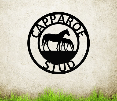 Horse Metal Custom Farm Sign