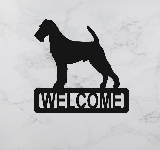Irish Terrier Dog Welcome Sign