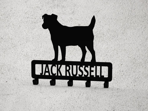 Jack Russell Key Coat Dog Lead Holder Personalised