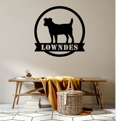 Personalised Jack Russell Terrier Metal Dog Sign