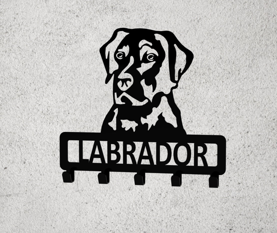 Labrador Dog Hook | Metal Wall Hook for Keys, Coats and Dog Leads ...