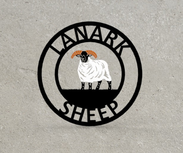 Lanark Sheep Metal Farm Sign 