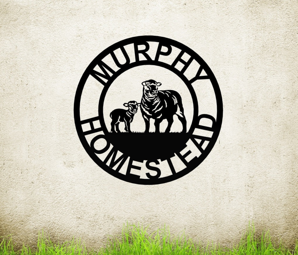 Sheep Custom Metal Farm Sign