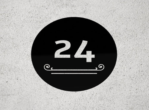 House Number Sign Round