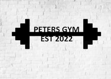 Load image into Gallery viewer, Home Gym Sign Barbell Metal 
