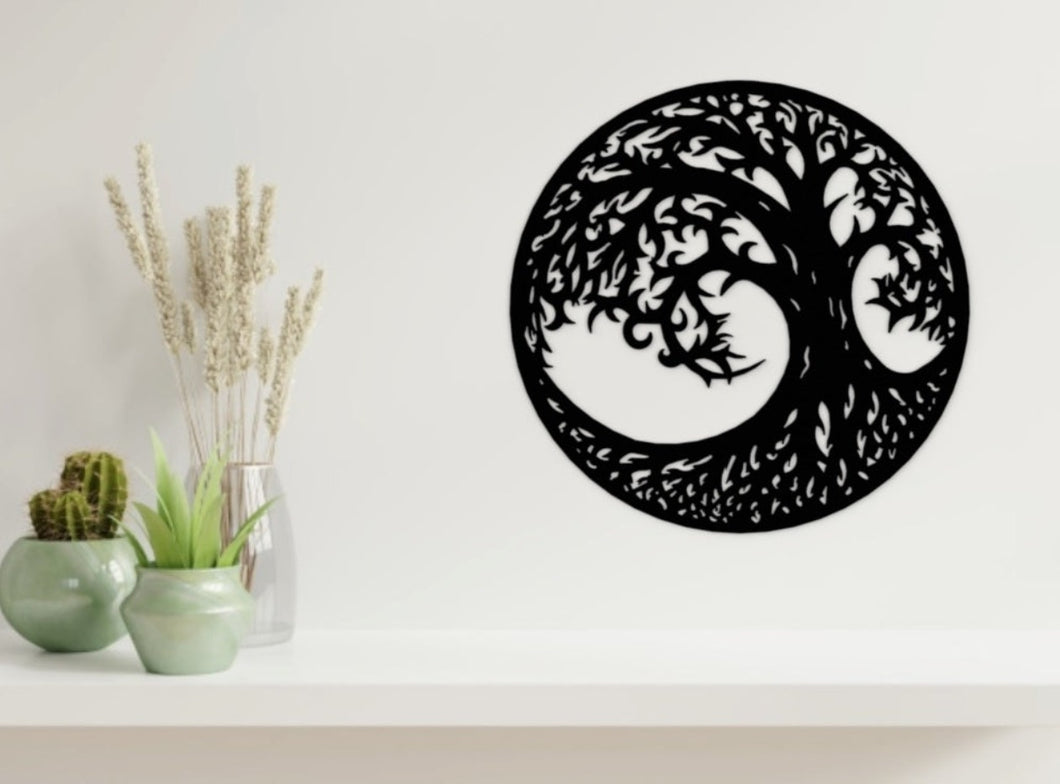 Tree of Life 2 Wall Art in Black from Monea Metal Design