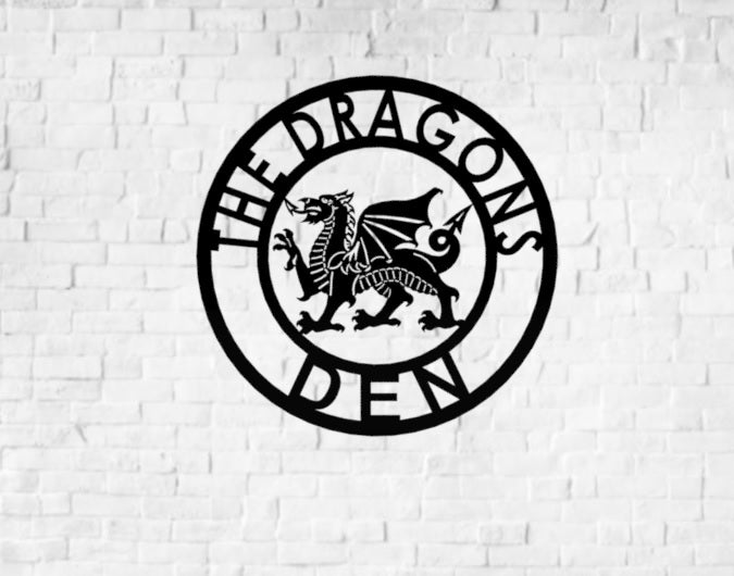 Welsh Dragon Personalised Metal Sign 