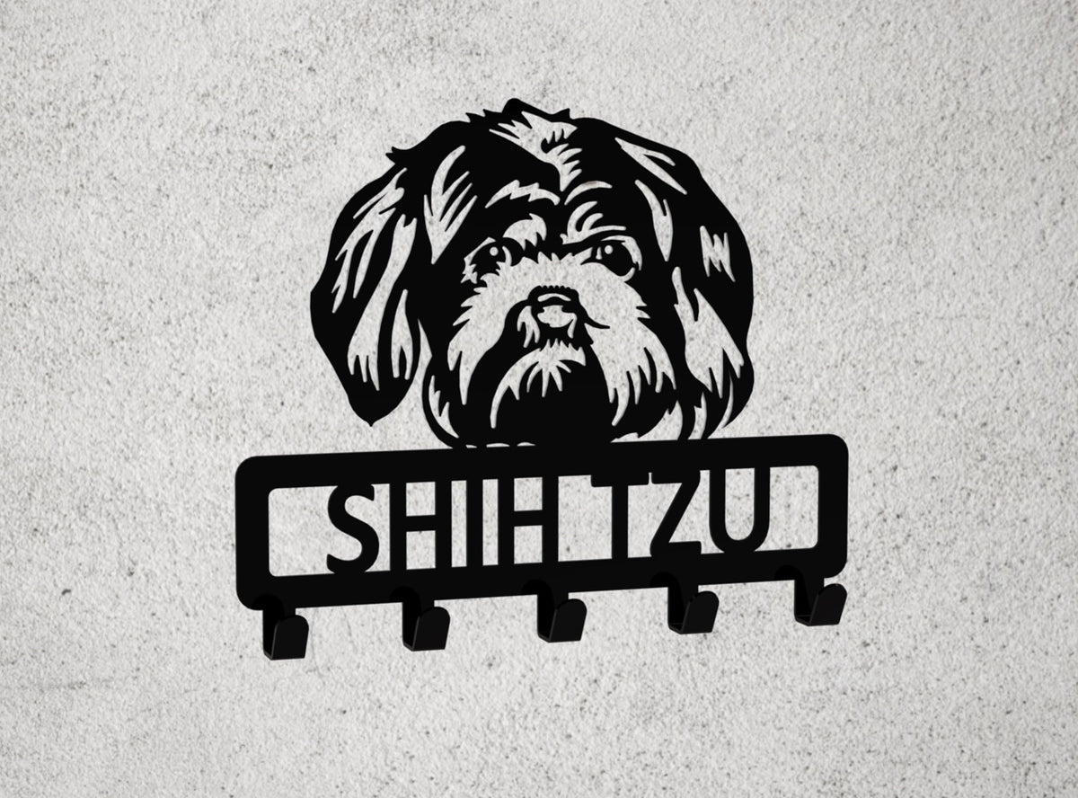 Shih Tzu Key Coat Dog Lead Holder Personalised 