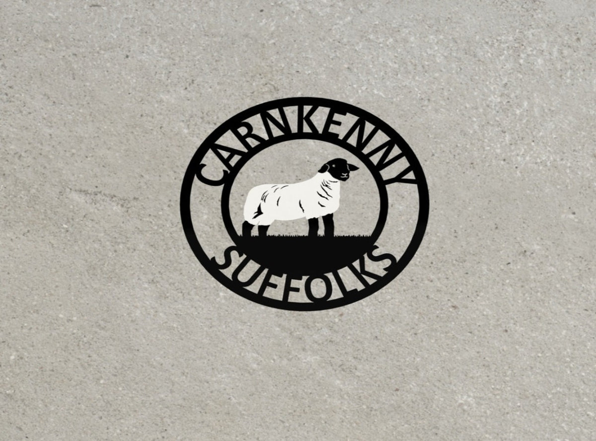 Suffolk Sheep Metal Farm Sign 