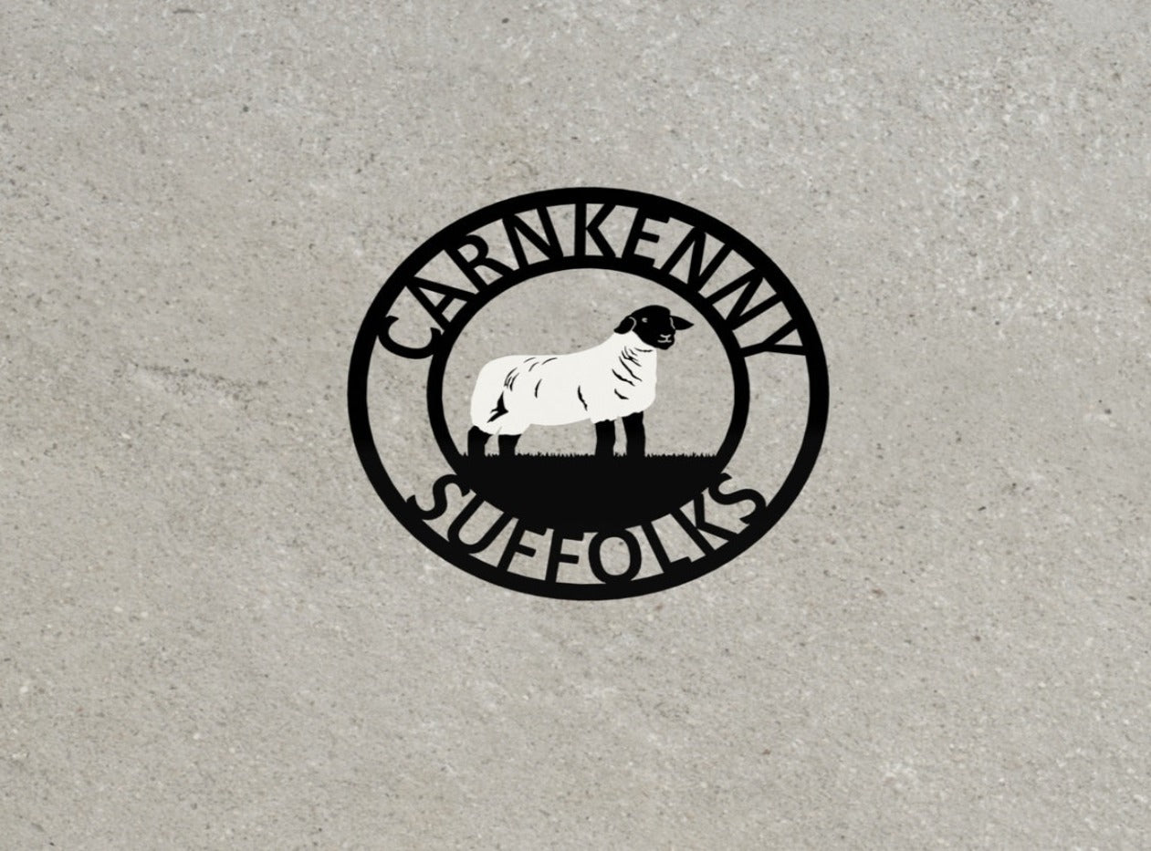 Suffolk Sheep Metal Farm Sign 