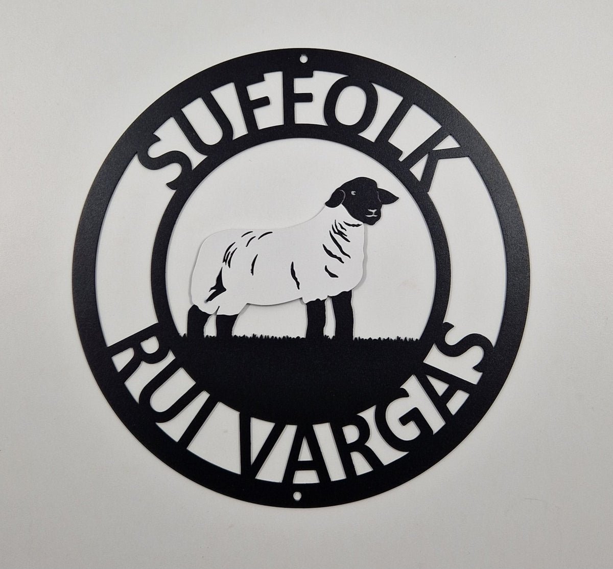 Suffolk Sheep Metal Farm Sign 