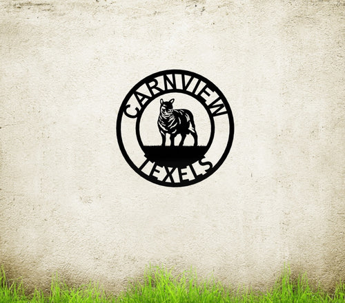 Texel Sheep Metal Farm Sign 