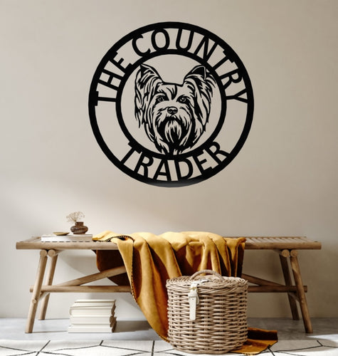 Personalised Yorkshire Terrier Metal Dog Sign