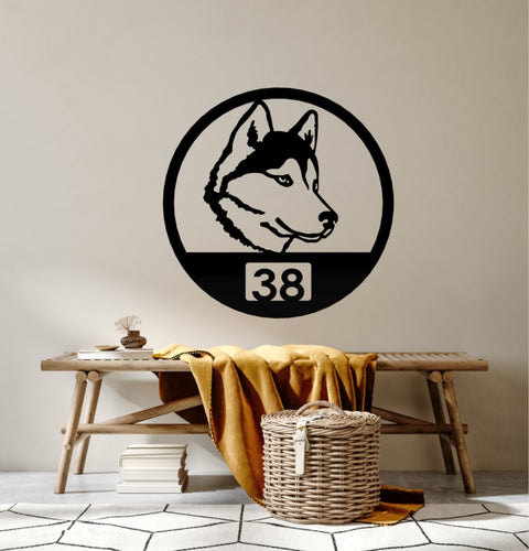 Personalised Siberian Husky Metal Dog Sign