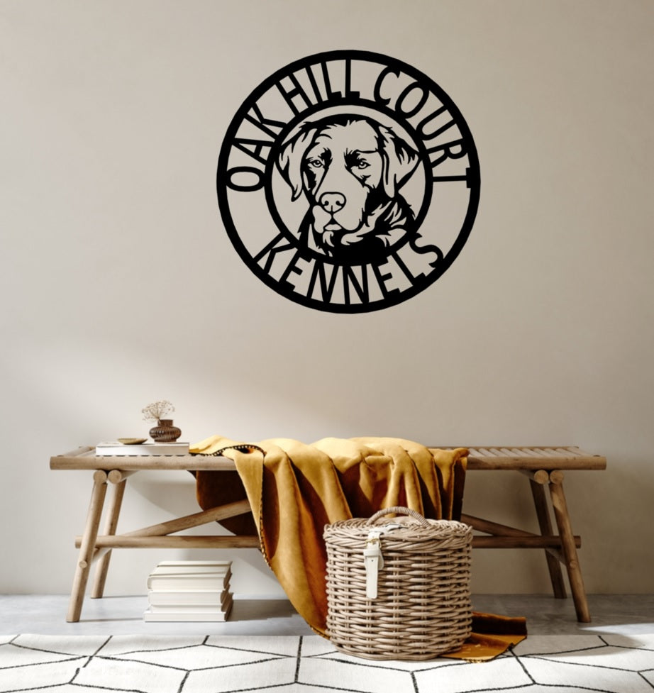 Personalised Labrador Retriever Metal Dog Sign