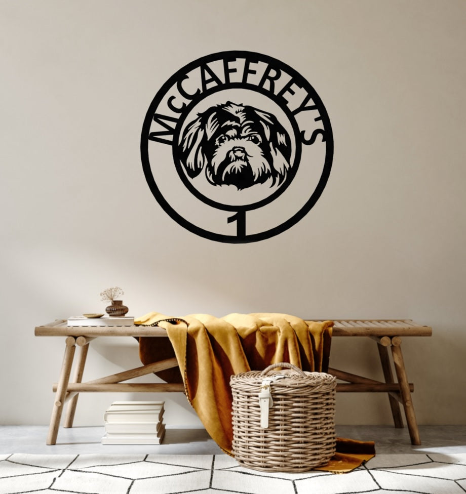 Personalised Shih Tzu Metal Sign